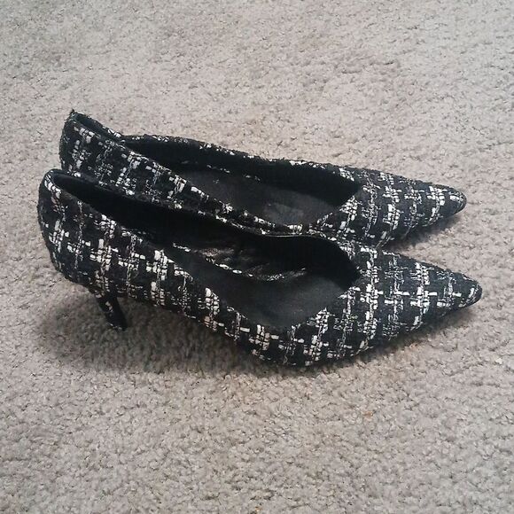 KOKO & Palenki black and white tweed heels Sz 9 EUC - Picture 6 of 9